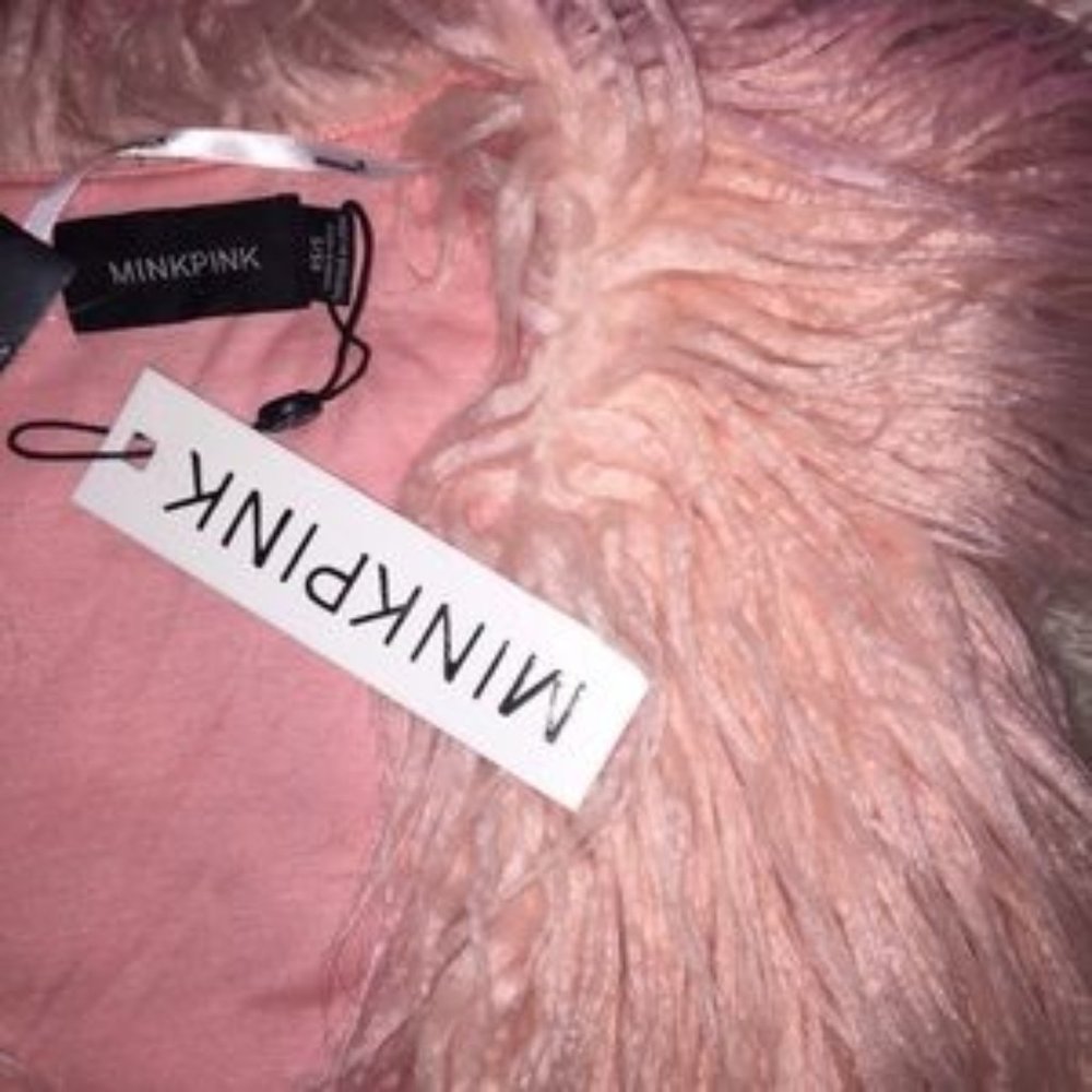 MINKPINK 'Pretty in Pink' cotton candy fur vest - Picture 4 of 5